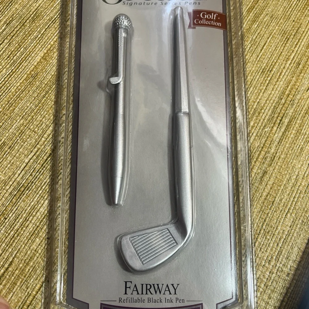 Vintage 1998 Fairway Silver Pen and Letter Opener Set by Optima